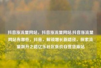 抖音涨流量网站，抖音涨流量网站,抖音涨流量网站有哪些，抖音，解锁增长新路径，探索流量飙升之路亿乐社区低价自营货源站
